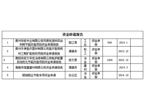 资金申请报告